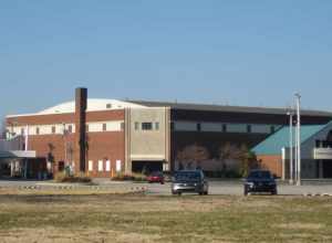 Overlooking the site of the Owensboro Armory, which was formerly located at 1501 W. Parrish Avenue in Owensboro, Kentucky, United States.  Listed on the National Register of Historic Places in 2002, it has been demolished, but it remains on the