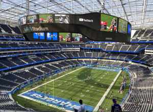 Interior of SoFi Stadium - November 14, 2021 - Los Angeles Chargers vs Minnesota Vikings