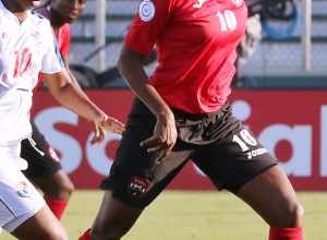 Tasha St Louis playing for Trinidad and Tobago in a match against Panama at the 2018 CONCACAF Women's Championship on Oct. 04, 2018.