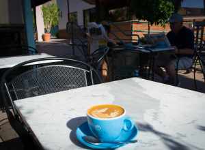 A cappuccino in Palm Springs, California