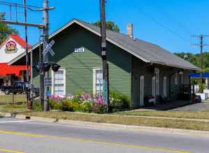 Clio Depot, now the Clio Depot and Museum, Clio, Michigan. It was listed on the National Register of Historic Places in 1983. It was constructed in 1873 to service the Pere Marquette Railway in 1873, and was used until 1960. It operated as a