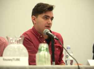 Elliott Morgan speaking at the 2014 VidCon at the Anaheim Convention Center in Anaheim, California.

Please attribute to Gage Skidmore if used elsewhere.