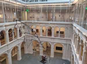 Atrium of the Harvard Art Museums in Cambridge, Massachusetts, U.S., in February 2022