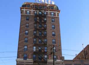 Hotel Finlen.  Used to be a really nice hotel it seems.  Alicia and I stayed there and found it to be a glorified flophouse.  The guy working at the front desk when we got there was ostensibly insane.  He rambled on and on about the fall of