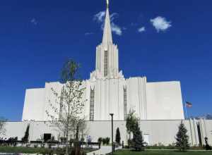 LDS temple in South Jordan, Utah.