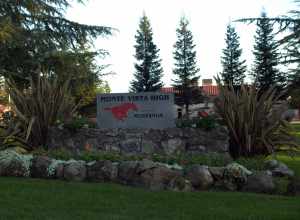 The entrance stone at Monte Vista High School.