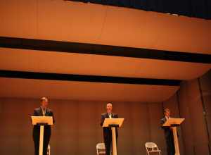 United States Senate candidates Secretary of State Trey Grayson, Bill Johnson, and Bowling Green opthamologist and political activist Rand Paul at the Paducah Forum Debate in Paducah, Kentucky.

Please attribute to Gage Skidmore if used elsewhere.