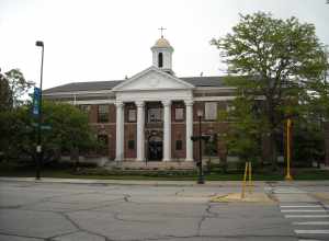 Skokie Village Hall building, Skokie, Illinois, USA