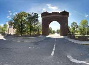 A 360° panorama of the North side of the Soldiers and Sailors Memorial Arch in Bushnell Park, Hartford, CT.