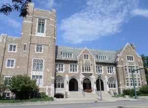 The Peoples Church, located at 200 W Grand River Ave, East Lansing, MI