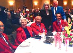 This photo was taken at the 2015 944th Fighter Wing Awards Banquet at the Wigwam Resort in Litchfield Park, AZ. Terrie Frankel, Honorary Commander to the 944th Aeromedical Staging Squadron and Fred Shinn (standing) are with David Toliver Sr. (the