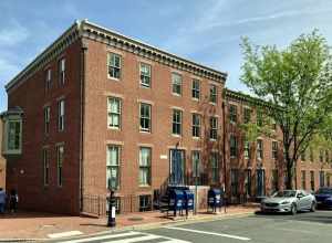 Alumni Square (also known as Village B) is a dormitory complex for Georgetown University students. The complex is located on 37th Street, N Street, and O Street NW in the Georgetown neighborhood of Washington, D.C. It was built in 1980 and renovated