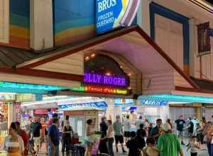 The boardwalk in Ocean City, Maryland.