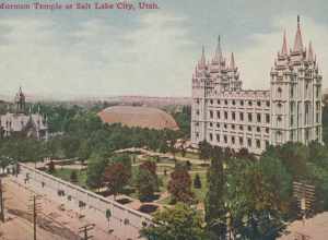 Description Information
Postcard title: The Mormon Temple at Salt Lake City, UT.

Publisher: 
.mw-parser-output .commons-creator-table{background-color:#f0f0ff;box-sizing:border-box;font-size:95%;text-align:start}.mw-parser-output