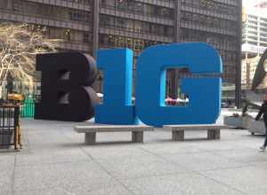 Sculpture at the w:Daley Center in Chicago when the city hosted the w:2015 Big Ten Conference Men's Basketball Tournament