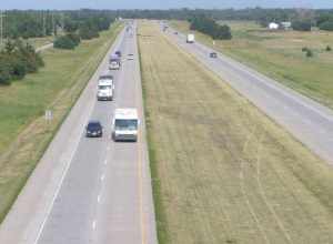 Interstate 80 westbound lands at the Great Platte River Road Archway Monument in Kearney, Neb.