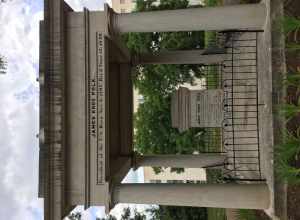 A monument over the vault which contains the remains of President James K. Polk, on the Tennessee State Capitol grounds