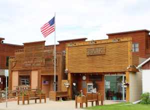 Post Office and Bank buildings in Medora, North Dakota.