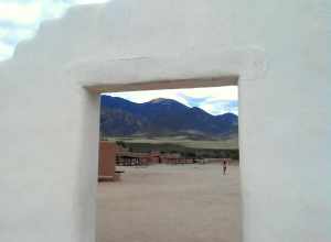 San Geronimo Church with Pueblo Peak in the distance, Taos Pueblo, NM