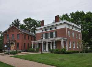 Selden Brewer House and adjacent historic building, properties of the Historic Society of East Hartford, Connecticut.