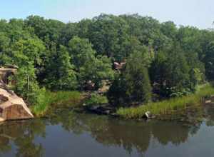 The quarry pond in Elephant Rocks State Park, Missouri.