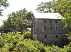 Mill at Freedom Falls, now housing the restaurant The Lost Kitchen, Freedom, Maine