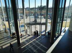 The interior of the Modern Art Museum of Fort Worth in Fort Worth, Texas (United States).