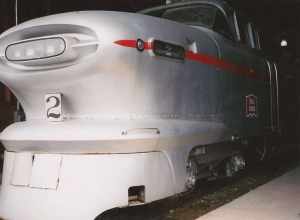 An Aerotrain at the National Railroad Museum in Green Bay, Wisconsin (United States).