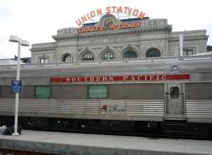 Denver - private cars visit Union Station on Amtrak Train 6, the California Zephyr.