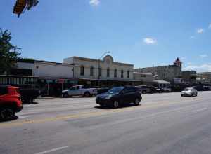 East Main Street in Fredericksburg, Texas (United States).