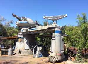 Image taken on 4 August 2019 of the queue entrance to Rise of the Resistance at Galaxy's Edge at the Disneyland Resort in California prior to its opening in January 2020. It is here where guests can check in their fast passes and the standby line