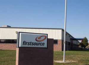 This is one of the welcoming signs for Firstsource Solutions in the Fort Scott, Kansas.