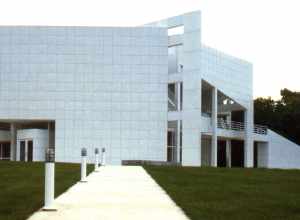 The Atheneum from Richard Meier in New Harmony, Indiana, United States.