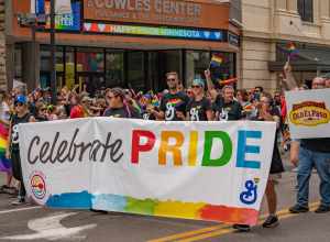 Twin Cities Pride Parade in Downtown Minneapolis, Minnesota, on June 24, 2018.