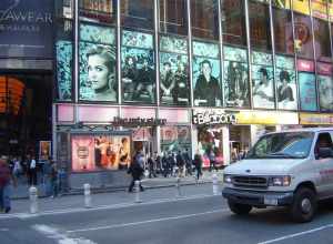 Looking west at MTV Store of MTV Networks, Manhattan, New York City