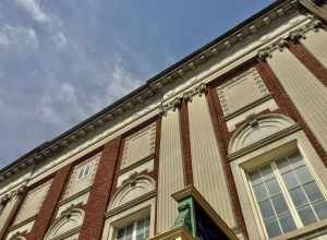 The Metropolitan Theatre in Morgantown, West Virginia as seen from street level, May 2020.