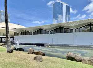 Completed in 1964, this Modern convention center was designed by Merril, Simms &amp; Roehrig as part of a larger cultural and convention complex known as the Honolulu International Center until 1976, when it was renamed in honor of former Honolulu