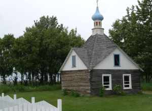 Saint Nicholas Memorial Chapel, Old Town Kenai, Alaska. The chapel was built in 1906 on the site of the original 1849 church in the northwest corner of the Russian fur trading post, Fort St. Nicholas. Its name honors both Fr. Nicolai, the first