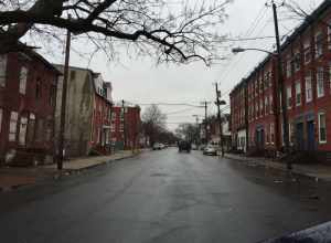 View southeast along Monmouth Street near Morton Alley in the Greenwood/Hamilton section of Trenton, New Jersey