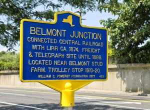 Belmont Junction Historic Marker 20240814 120337 South side railroad at Central RR Junction