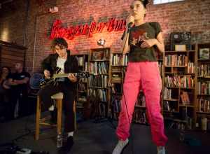 Bishop Briggs performing live at Fingerprints Music in Long Beach, California, on Friday, April 20, 2018.