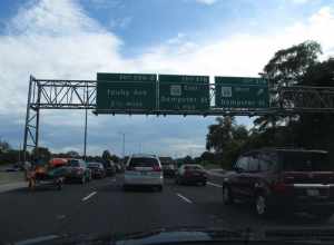 The William G. Edens Expressway (also known as the Edens Parkway and the Edens Superhighway) is the main major expressway north from the city of Chicago. For most of its length, the Edens carries Interstate 94; it also carries U.S. Route 41 from