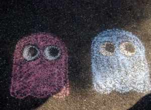 Ghosts running from Pacman