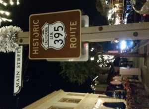 Historic U.S. Route 395 route sign in Old Town Temecula