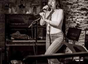 Ionie performing live at the Love Song Bar in downtown Los Angeles, California, on Sunday, October 14, 2018.