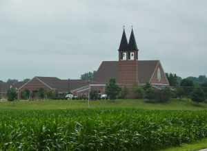 St Francis Claire Catholic Church,  at Mullinix Rd and West Olive Branch Rd.  in the NW part of Johnson County, Indiana.