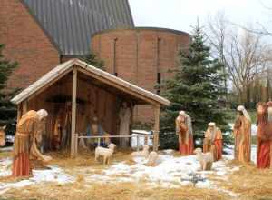 Nativity Scene, Saint James Catholic Church, 46325 Ten Mile Road, Novi, Michigan