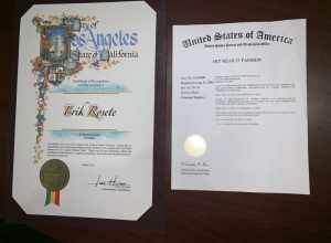 Certificate of Recognization From the City of Los Angeles Art Hearts Fashion is the Largest Los Angeles Fashion Week Platform