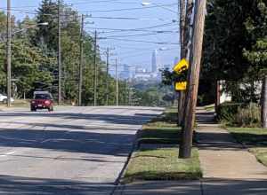 Cleveland skyline from State Road, Parma, OH