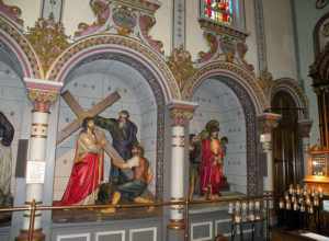 The Stations of the Cross in Saint Anthony's Chapel (Shrine of Saint Anthony of Padua) located at 1700 Harpster Street in the Troy Hill neighborhood of Pittsburgh, Pennsylvania.  The chapel was built from 1880 to 1892, and is on the List of